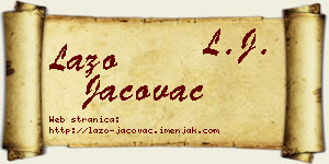 Lazo Jačovac vizit kartica